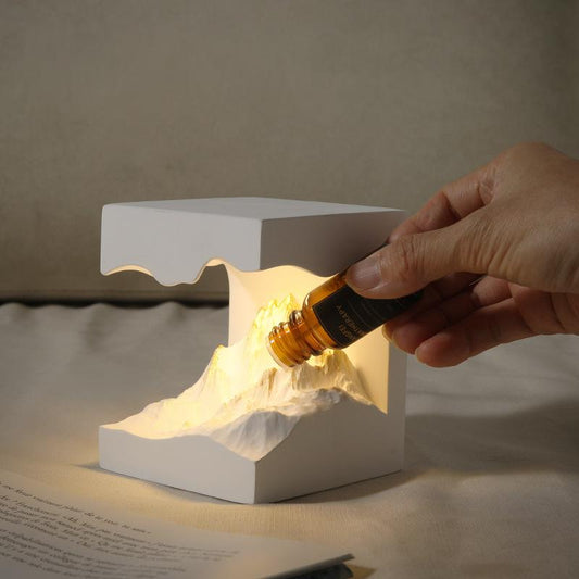 Mountain Diffuser Lamp: Essential Oil Aromatherapy with Organic Vitamin B-3 | Warm Glow for Home, Yoga, Bedroom