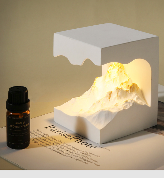 Mountain Diffuser Lamp: Essential Oil Aromatherapy with Organic Vitamin B-3 | Warm Glow for Home, Yoga, Bedroom